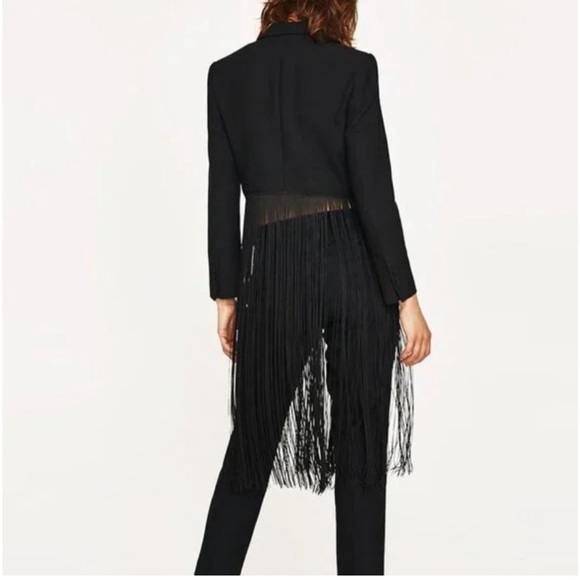 Zara Long Fringe Blazer. - Picture 2 of 3